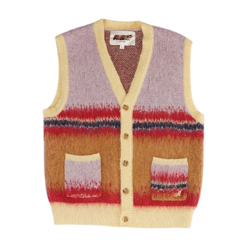 Multi Color Block Cardigan Sweater Fleece Cardigan Nylon Polyester