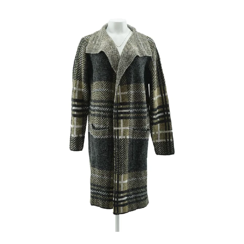 Multi Plaid Cardigan Sweater Machine Wash Dry Clean Hand Wash